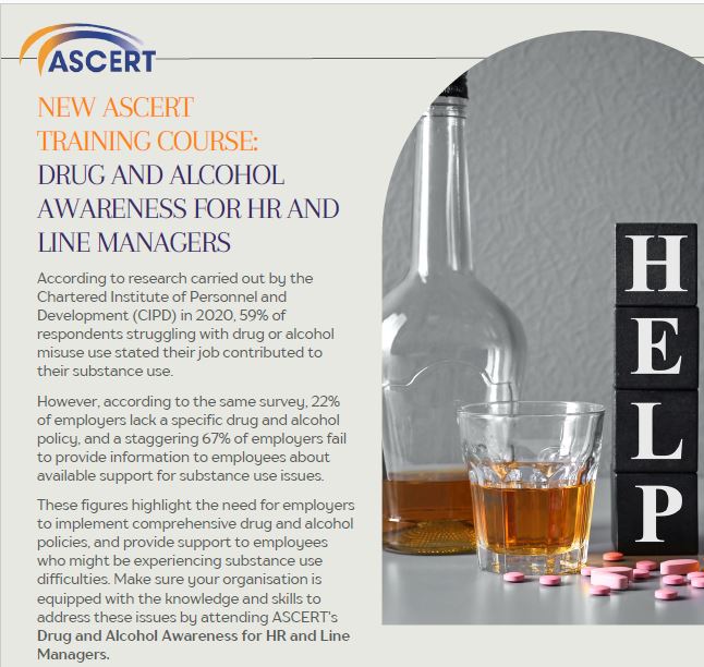 ASCERT Drug & Alcohol Awareness Training for HR and Line Managers